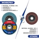 Thumbnail 2 de WORKPRO Disques abrasifs 125 mm grain 60 ⚙️
