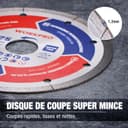 Thumbnail 2 de WORKPRO Disques diamantés 125 mm 1,2 mm pour carrelage 🛠️