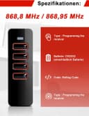 Thumbnail 6 de Wvoillty Télécommande porte de garage 868 MHz 4 canaux 📱