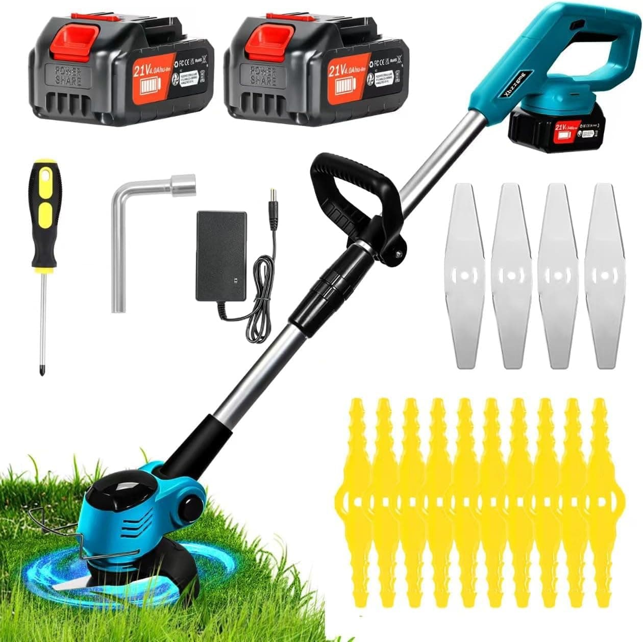 Xbzzgmg Debroussailleuse 21V, 4.0Ah ⚙️