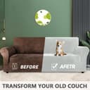 Thumbnail 5 de YSTELLAA Housse canapé velours 1 place universelle sofa cover gris argent 📺