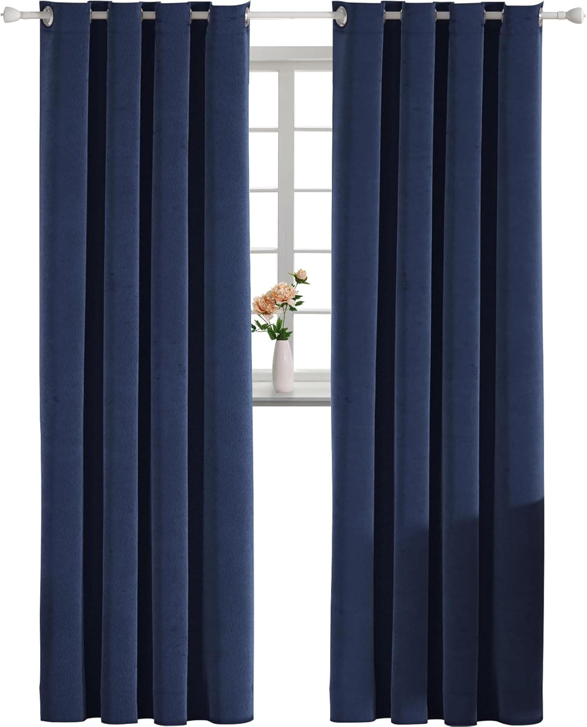 YSTELLAA Velours Rideau 2 Pièces 140×280 cm occultant bleu 📺