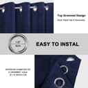 Thumbnail 3 de YSTELLAA Velours Rideau 2 Pièces 140×280 cm occultant bleu 📺