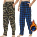 Thumbnail principal de YUSHOW Lot de 2 Pantalons de Pyjama Homme polaire à carreaux 🛏️
