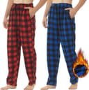Thumbnail 2 de YUSHOW Lot de 2 Pantalons de Pyjama Homme polaire à carreaux 🛏️