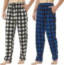 Thumbnail 3 de YUSHOW Lot de 2 Pantalons de Pyjama Homme polaire à carreaux 🛏️