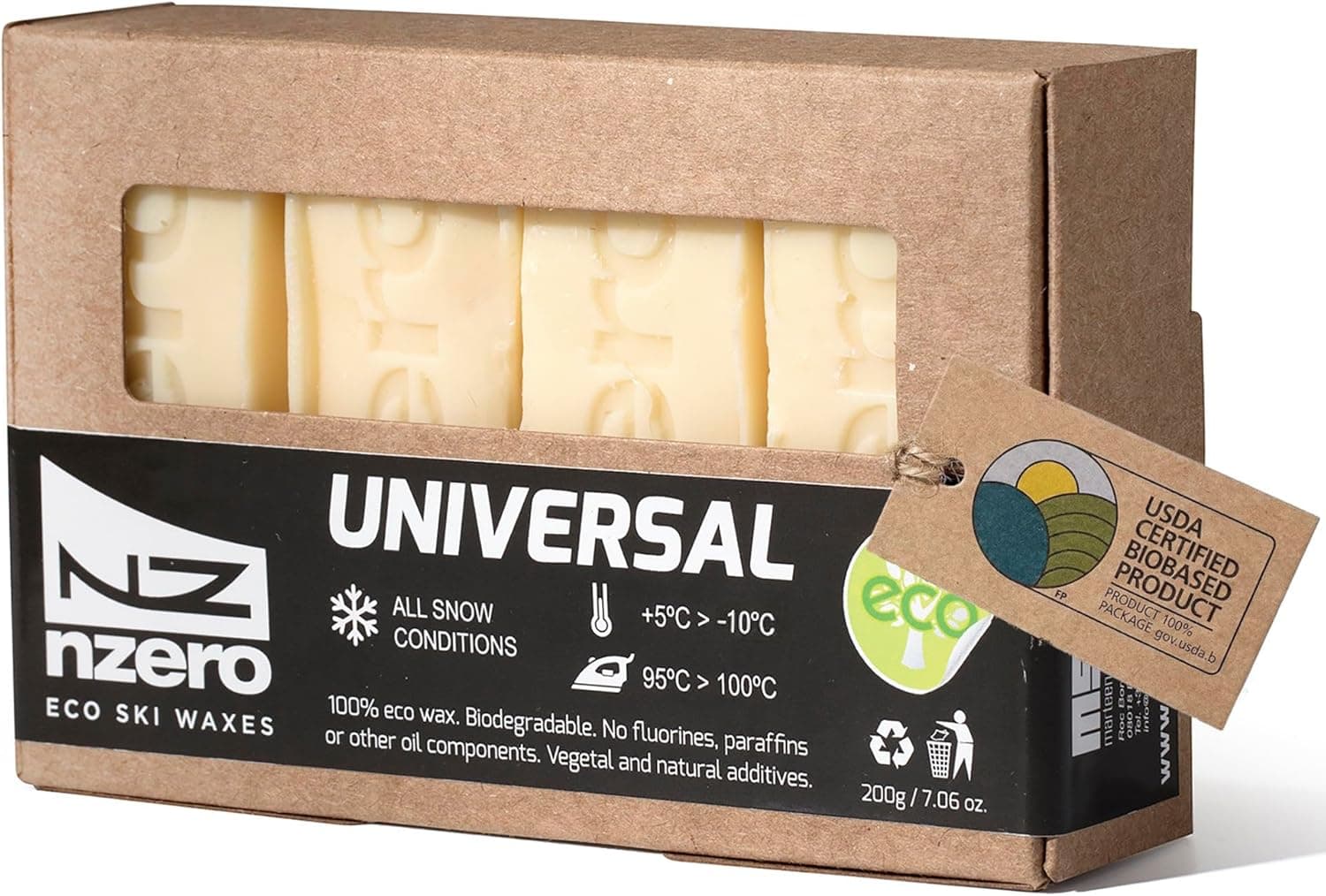 N-ZERO Pack de cires biologiques pour ski 200 g 📦