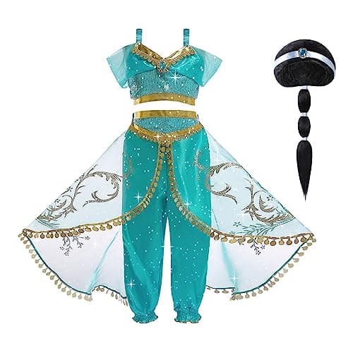 ACWOO Costume Jasmine per bambina, taglia unica 👗