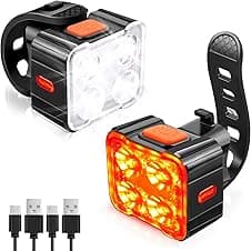 Ainiv Set Luci Bicicletta LED ricaricabili per ciclismo notturno 🚲