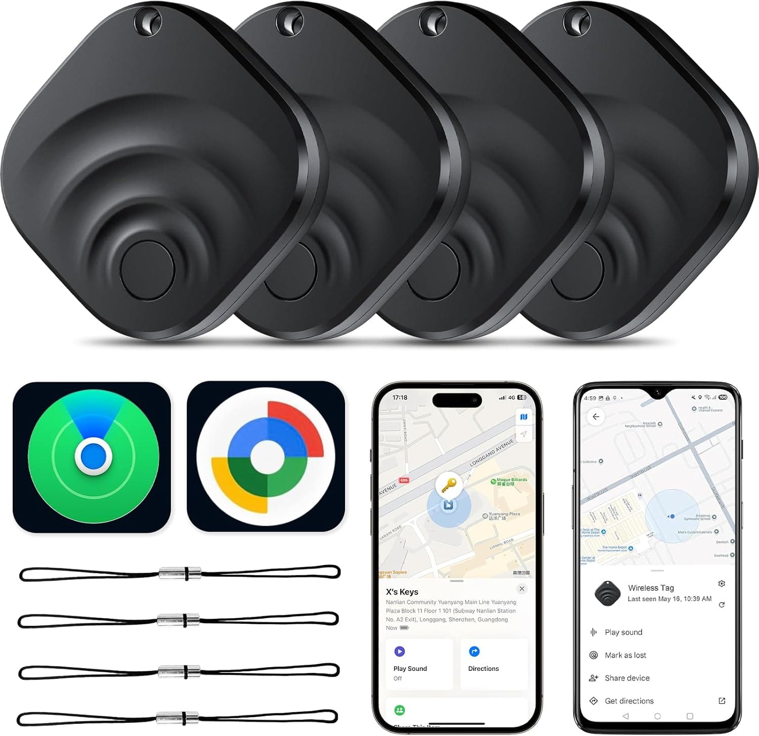 Air Tracker Tag 4 pack localizzatori Bluetooth per chiavi 🎯