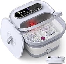 ALLJOY Pediluvio Massaggiatore Piedi 24°C, 6 timer e rulli 🛁