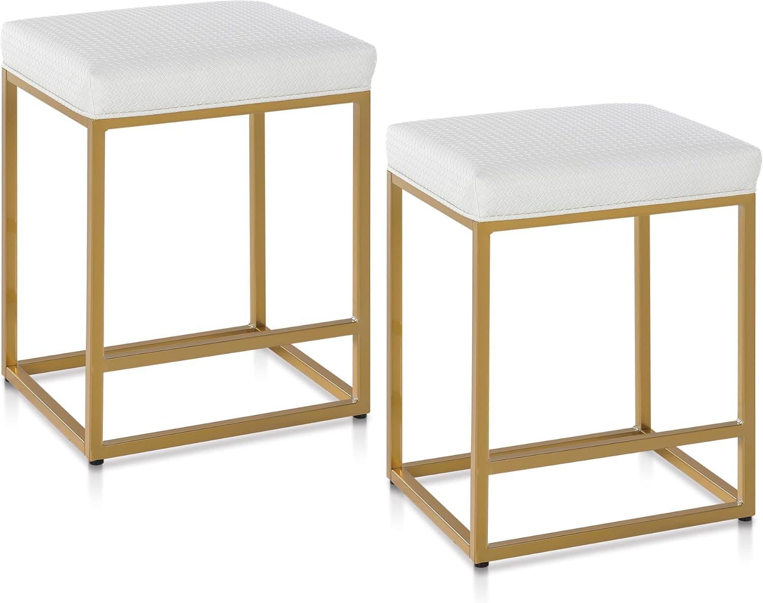 ALPHA HOME Set 2 sgabelli da bar senza schienale, altezza 61 cm 🪑