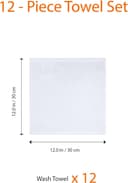 Thumbnail 5 de Amazon Basics Set asciugamani viso 30x30 cm, 12 pezzi 🛁