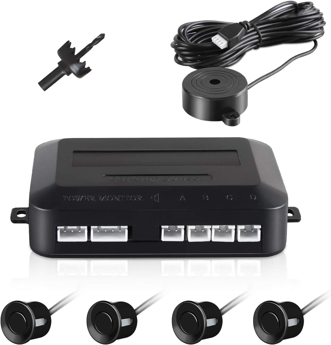 Aolead Sensori parcheggio posteriori 4 sensori radar nero 🚗