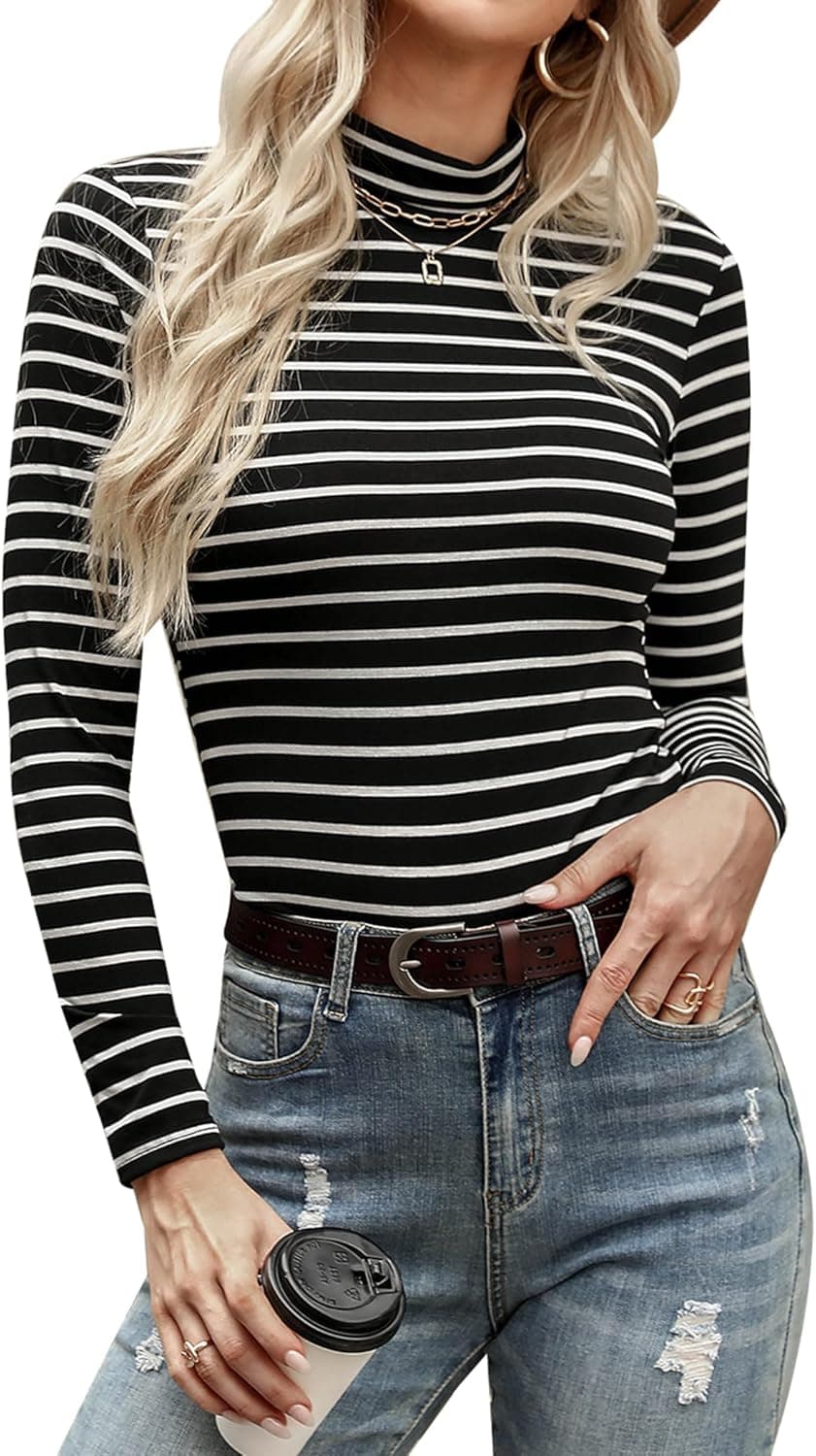 Aottori Maglia Donna Dolcevita Manica Lunga Leggera 👚