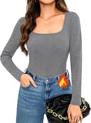 Thumbnail principal de Aottori Maglia Donna Scollo Quadrato maniche lunghe in cotone 🧥