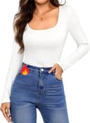 Thumbnail 5 de Aottori Maglia Donna Scollo Quadrato maniche lunghe in cotone 🧥