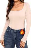 Thumbnail 6 de Aottori Maglia Donna Scollo Quadrato maniche lunghe in cotone 🧥