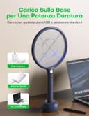 Thumbnail 4 de AROEVE Racchetta Zanzare Elettrica 4000V, 1200mAh 🎧