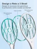 Thumbnail 5 de AROEVE Racchetta Zanzare Elettrica 4000V — Antizanzare USB 🪰