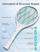 Thumbnail 6 de AROEVE Racchetta Zanzare Elettrica 4000V — Antizanzare USB 🪰