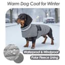 Thumbnail 2 de ASENKU Cappotto impermeabile per cane L, foderato in lana 🐶