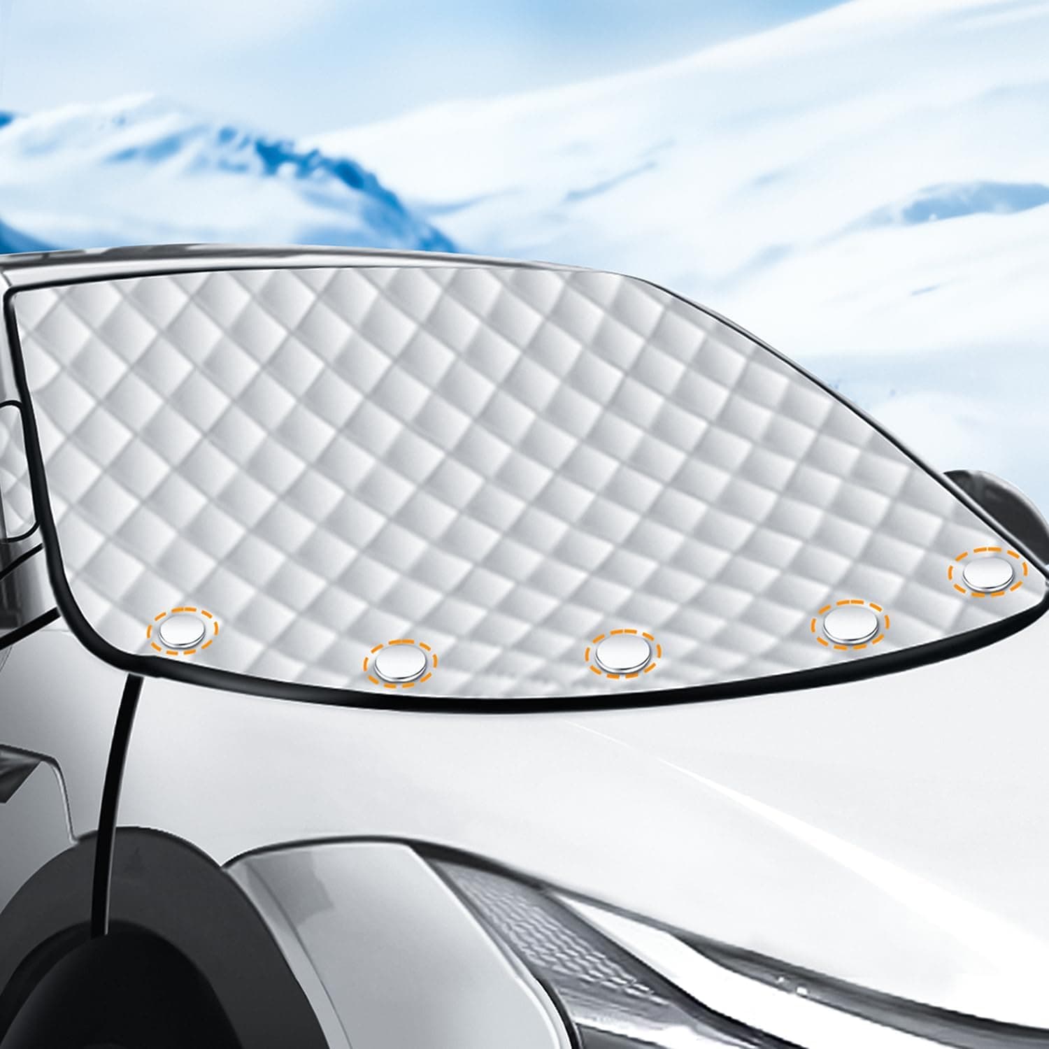 Autreykorn Copri parabrezza per ghiaccio con 5 magneti 🚗