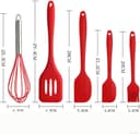 Thumbnail 5 de BINHAI Spatole e utensili da cucina in silicone – set rosso 🍽️