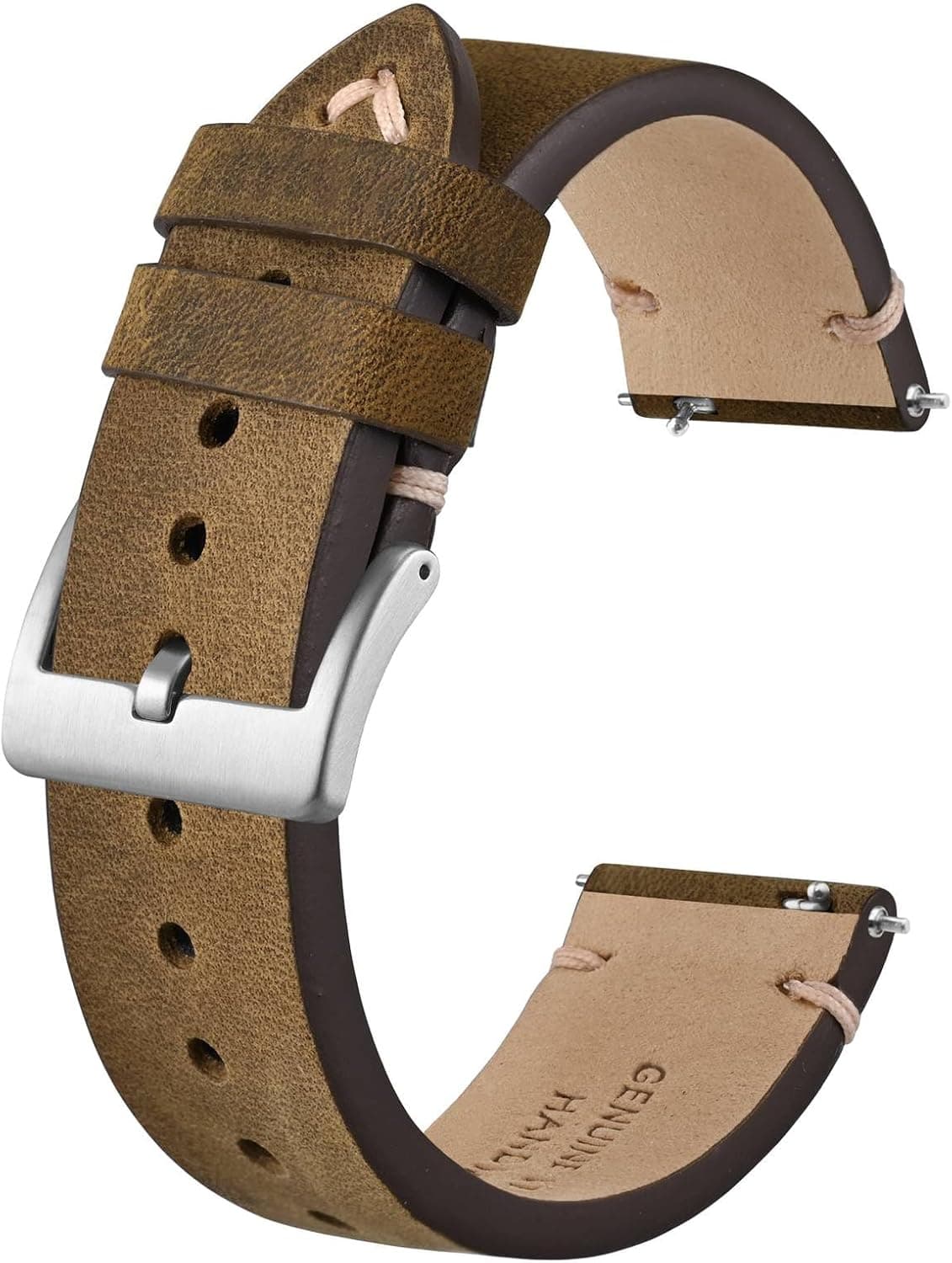 BISONSTRAP Cinturino in pelle antico 18mm ⌚