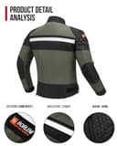 Thumbnail 2 de BORLENI Giacca da moto tutte le stagioni con protezioni CE XL 🧥