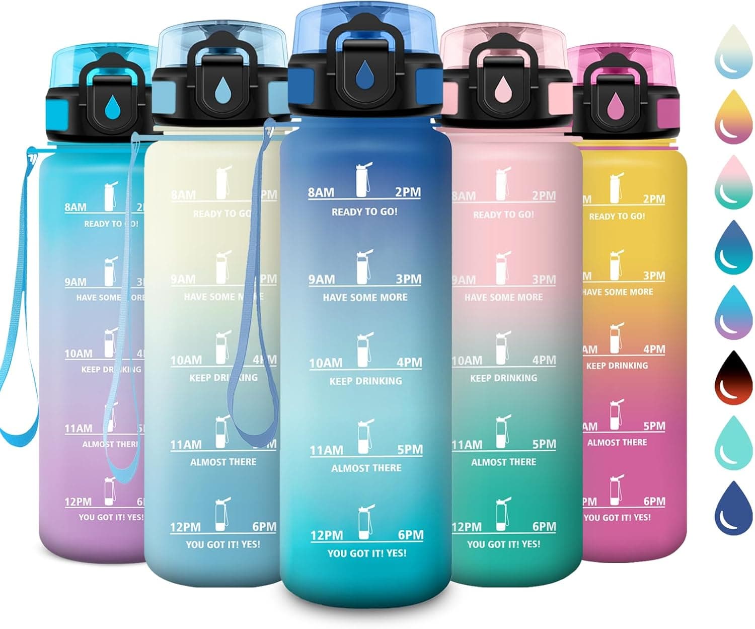 Borraccia 1L con filtro e indicatore del tempo 🚰