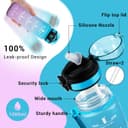 Thumbnail 1 de Borraccia 1L motivazionale a prova di perdite con cannuccia 🥤