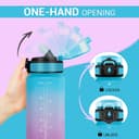 Thumbnail 2 de Borraccia 1L motivazionale a prova di perdite con cannuccia 🥤