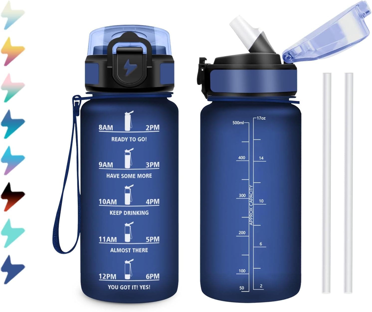 Borraccia Bambini 500 ml con indicatore di tempo 💧