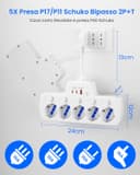 Thumbnail 4 de Ciabatta multipresa 5 posti con interruttori e cavo 0,1 m 🔌