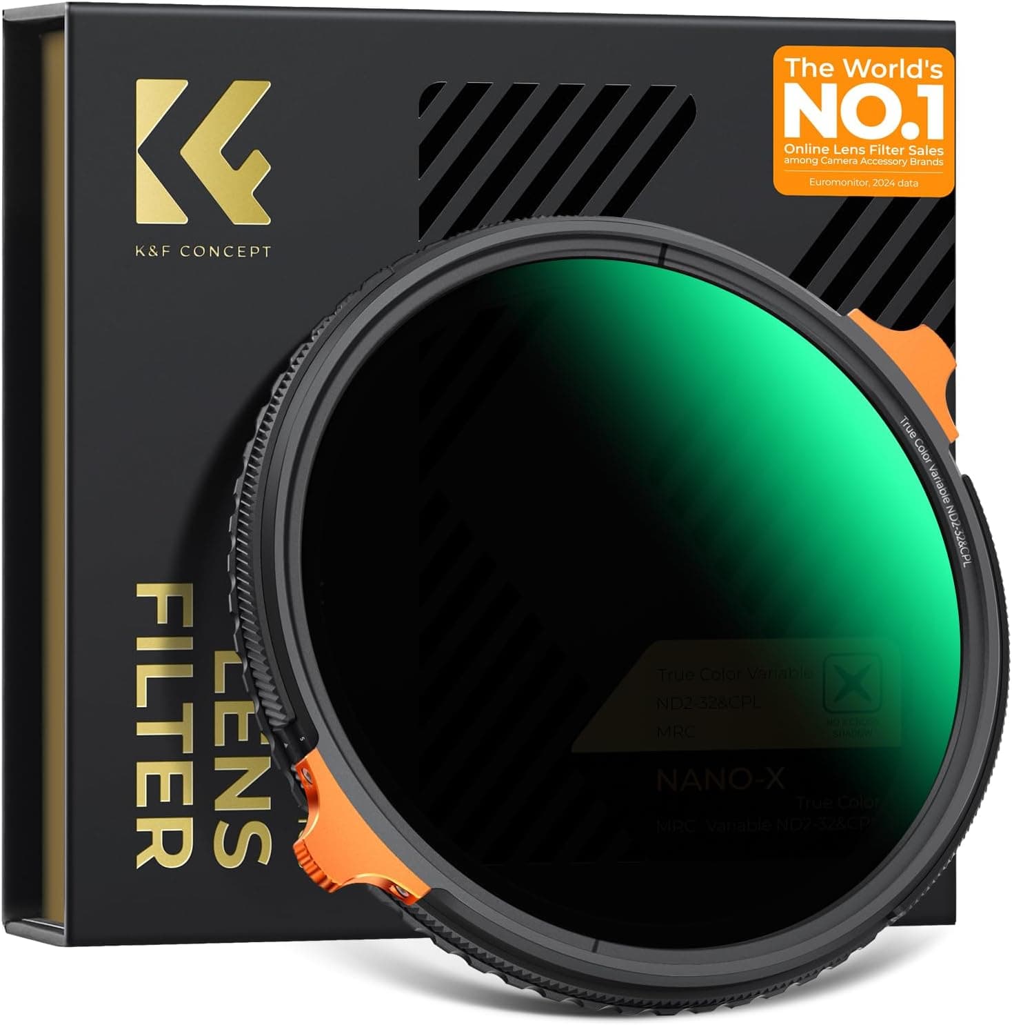 K&F CONCEPT Nano‑Xcel 49mm filtro variabile ND e CPL 2‑32 VND per fotocamera 📷