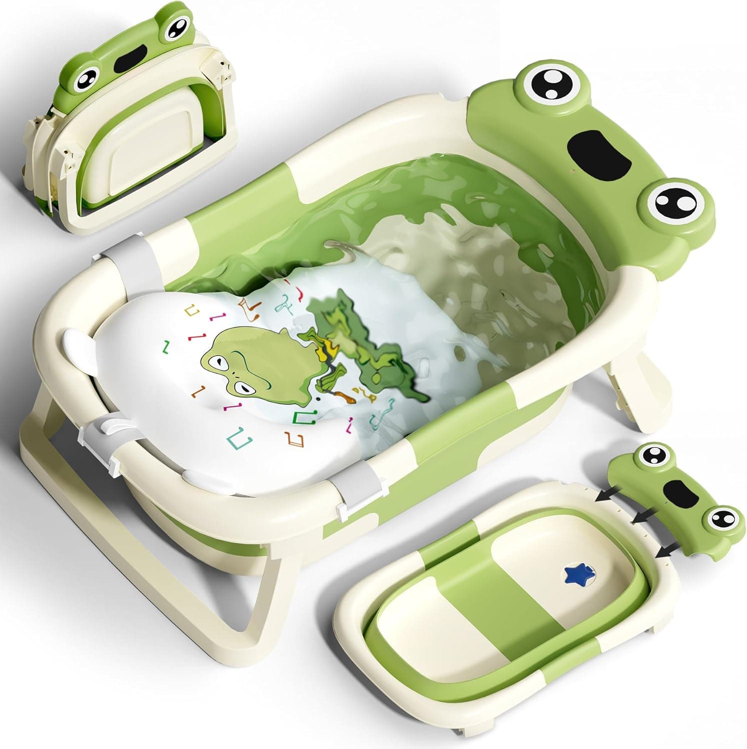 COOSEYA Vasca neonato con supporto verde 🛁