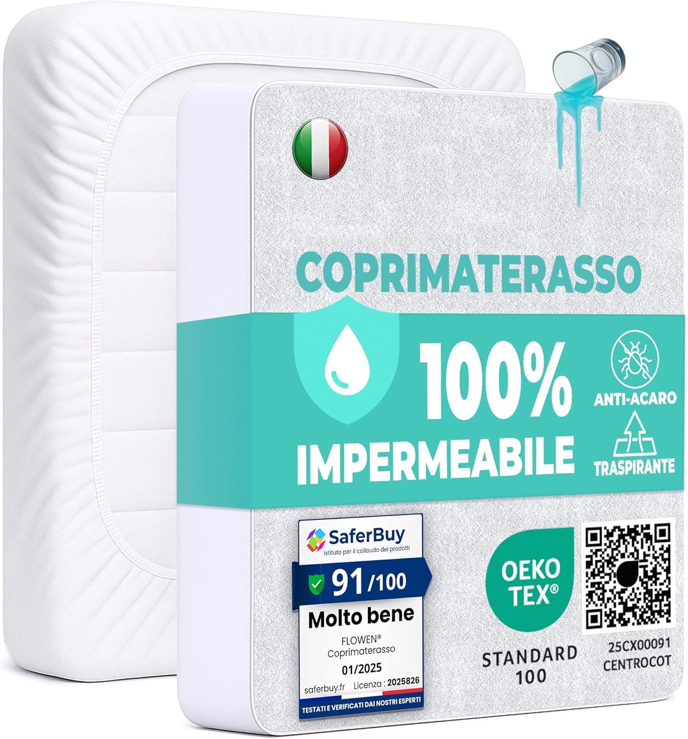 Coprimaterasso impermeabile Next to Me 50x83 cm per culla 🛏️