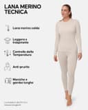 Thumbnail 5 de DANISH ENDURANCE Completo termico donna in lana merino per sci 🧣