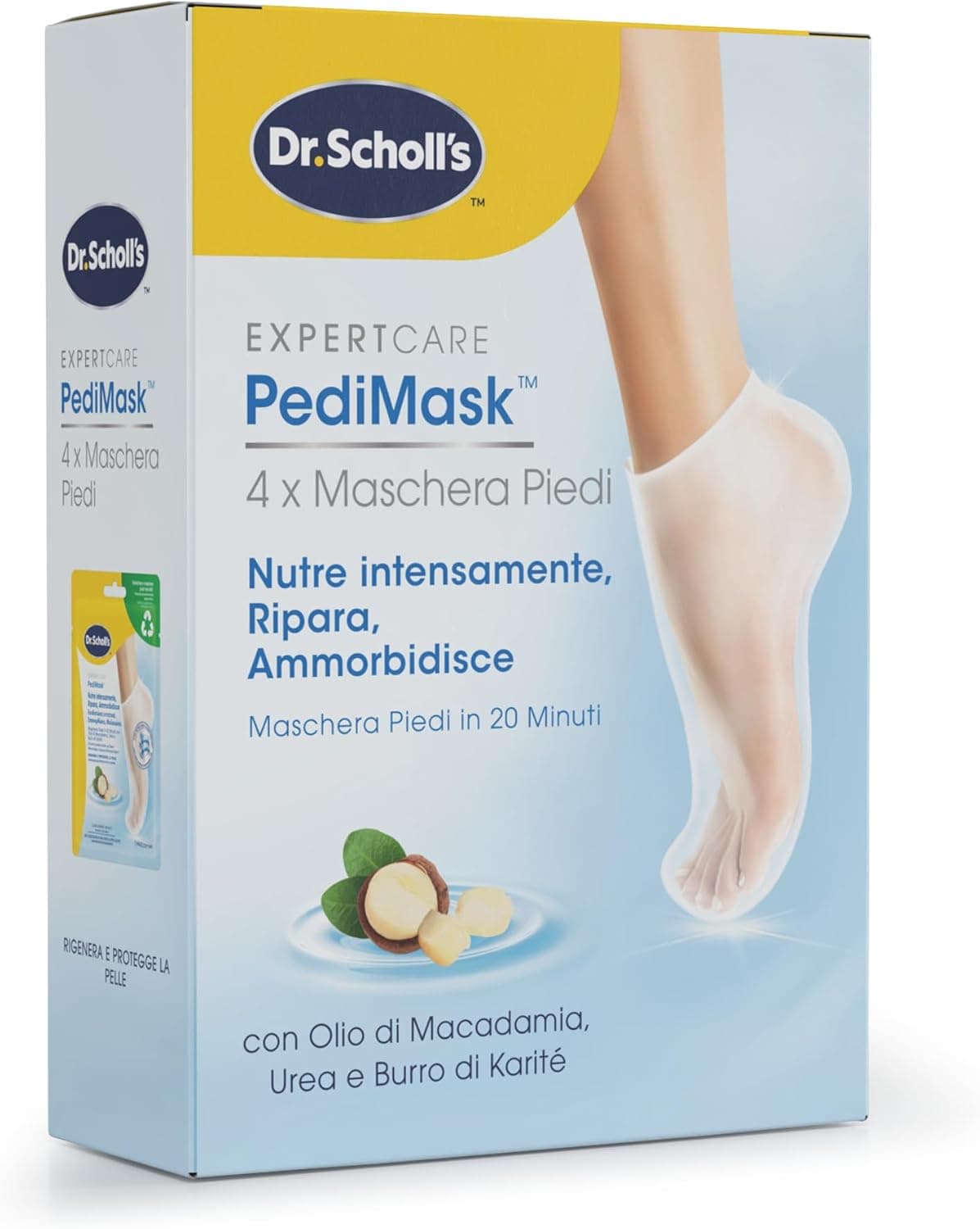 Dr. Scholl's Maschera Piedi con olio di macadamia 4 paia 🦶