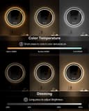 Thumbnail 1 de Dripex Rotondo Specchio Bagno LED 50 cm con 3 temperature e dimmer 🔲