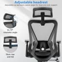 Thumbnail 3 de Durrafy Sedia Ufficio Ergonomica con poggiatesta e supporto lombare 💺