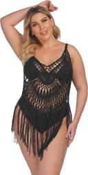 Thumbnail 2 de Ekouaer Copricostume da spiaggia in maglia con frange 👙