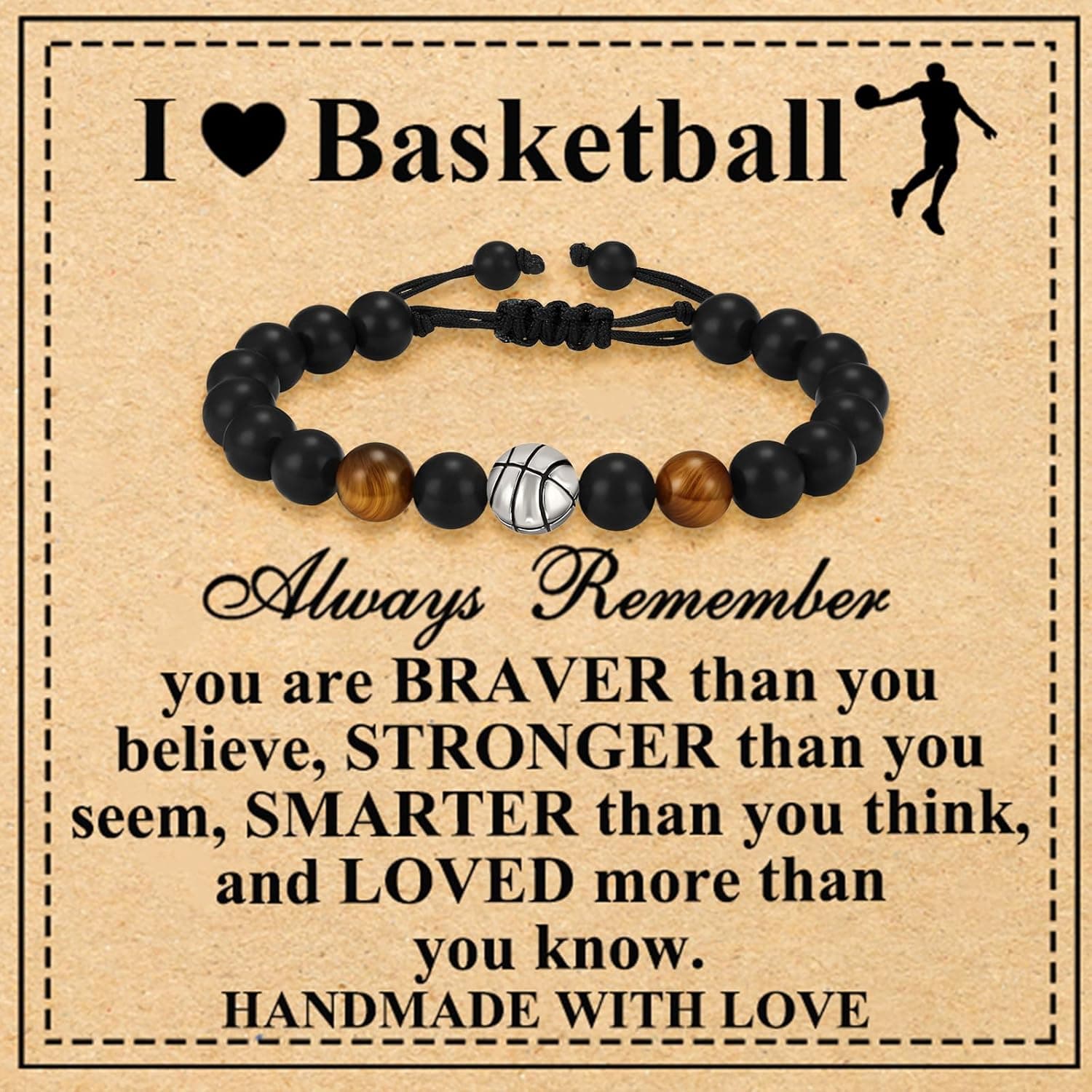 Esmoly Bracciale Uomo Pietre Naturali braccialetto regolabile 🎽