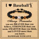 Thumbnail 2 de Esmoly Bracciale Uomo Pietre Naturali braccialetto regolabile 🎽