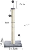 Thumbnail 1 de Eyeleaf Tiragraffi per gatti 97 cm in sisal naturale 🐱