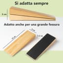 Thumbnail 3 de Set 2 fermaporta in bambù antiscivolo per pavimento 🪵