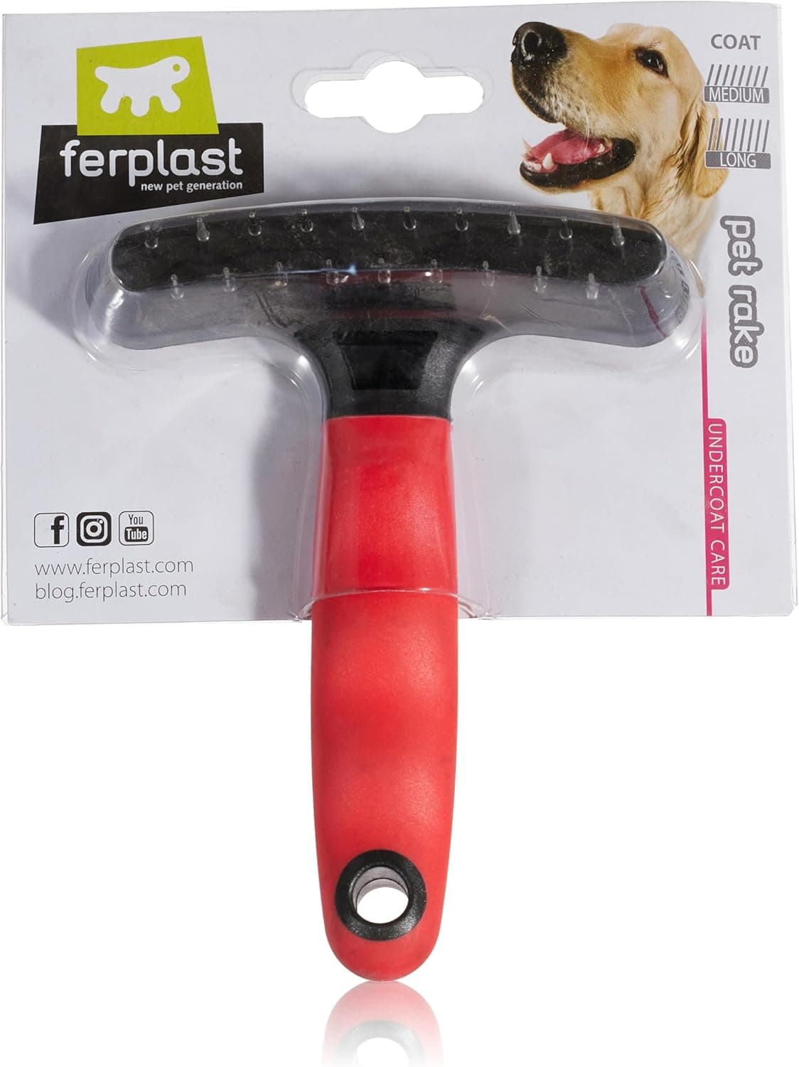 Ferplast Pettine a Rastrello per Cani, sottomanto e pelo lungo 🐶