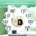 Thumbnail 5 de Filtri di ricambio per fontana gatti 3,2L – 4 carbone + 4 schiuma 🐾