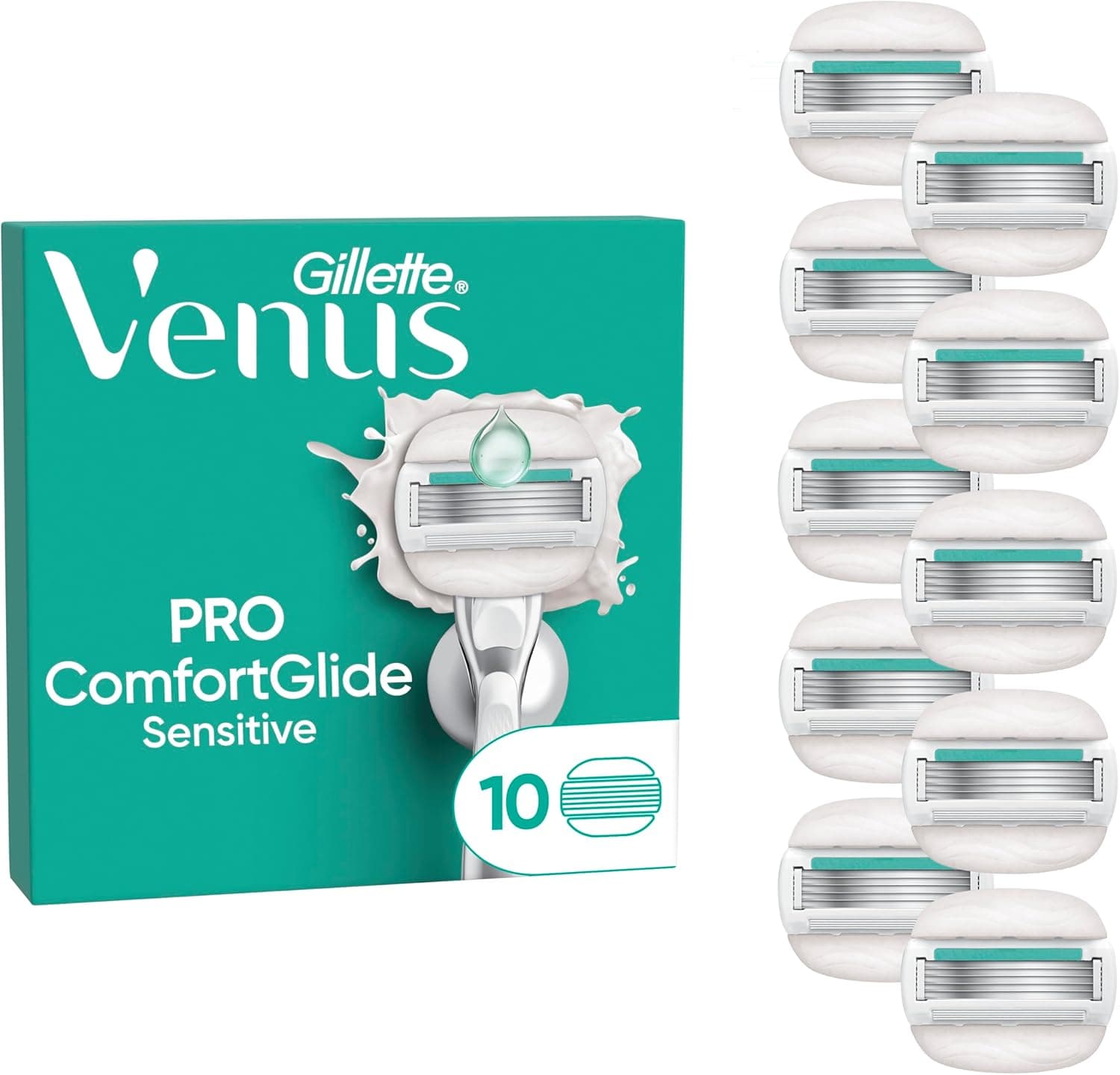 Gillette Venus ComfortGlide Sensitive 10 lamette donna, 5 lame 🎀